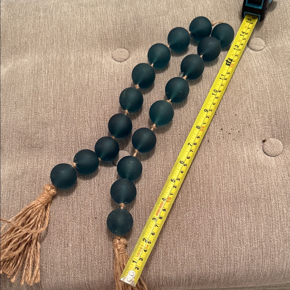 Elegant blue  Beaded Tassel Necklace